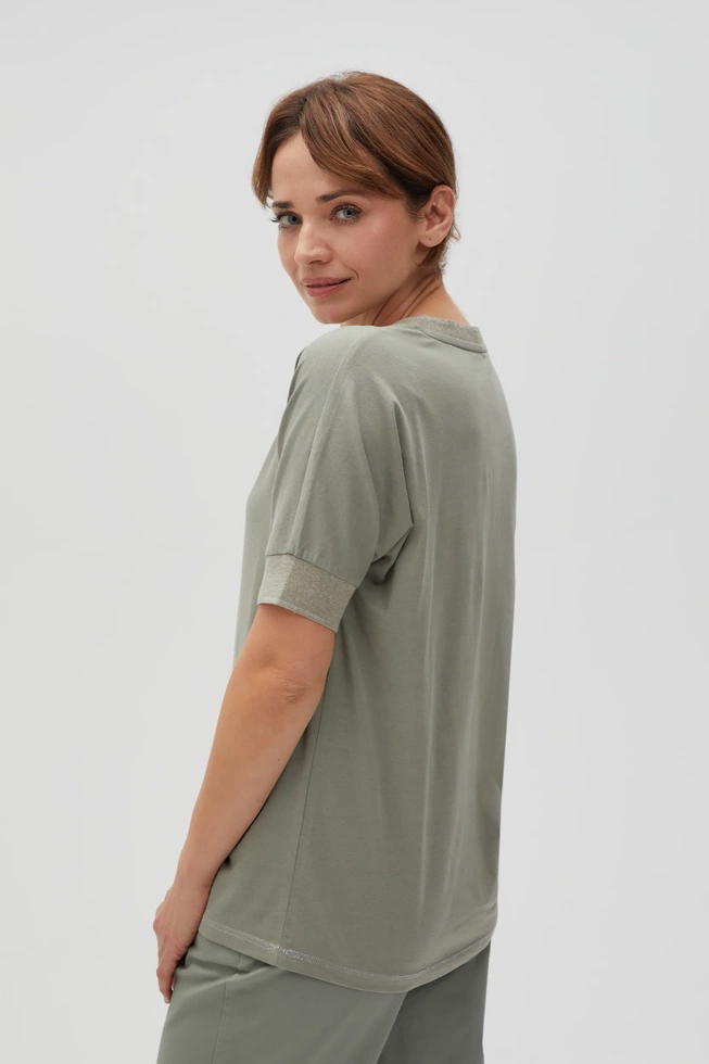 WOMEN'S TSHIRT L-TS-4609 OLIVE