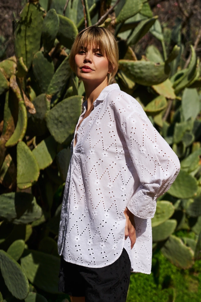 WOMEN'S SHIRT L-KO-4660 WHITE-set