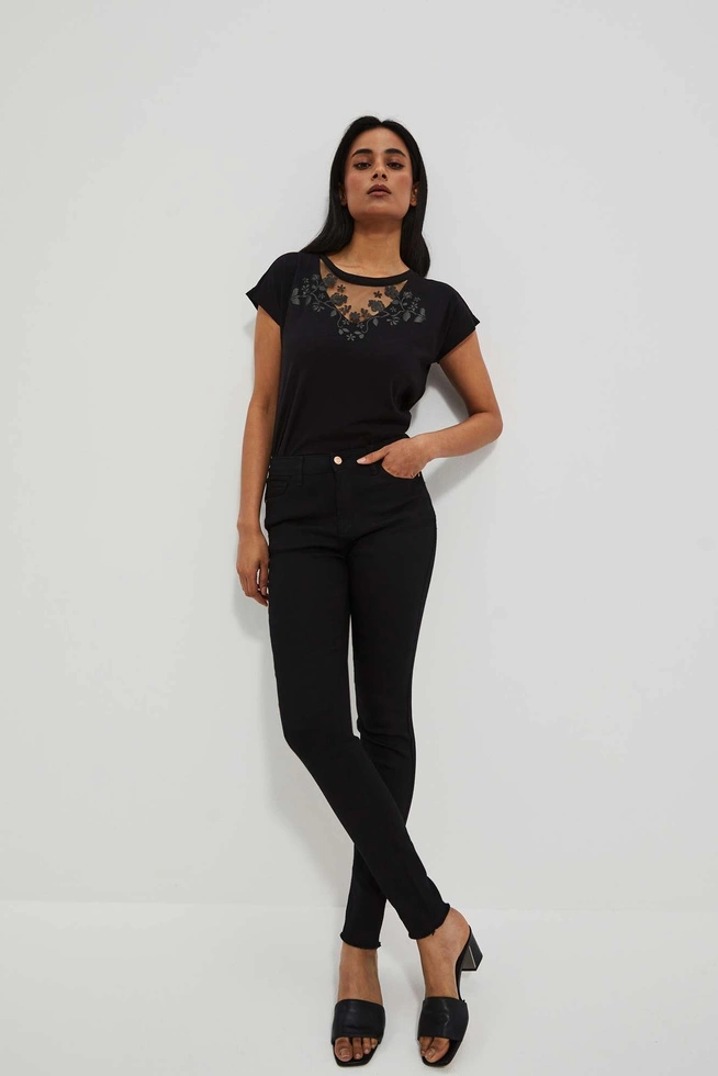 LADIES JEANS L-JE-4018 BLACK