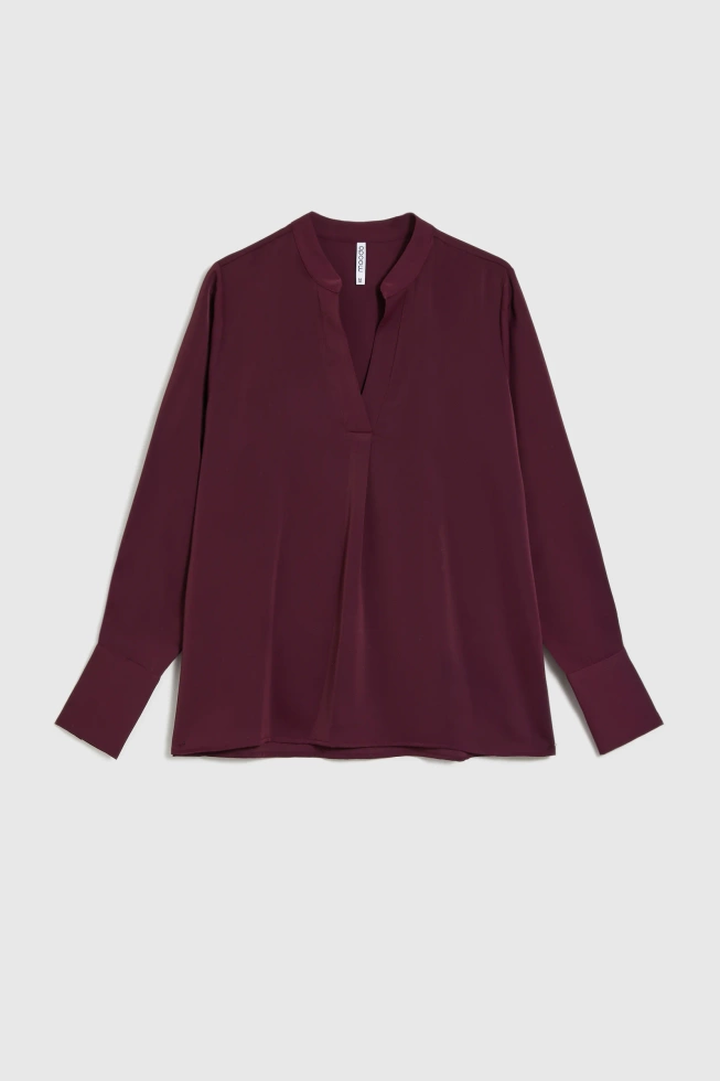 WOMEN'S SHIRT Z-KO-4819 BURGUNDY