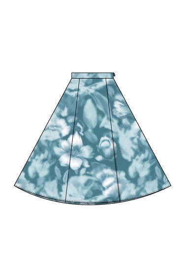 WOMEN'S SKIRT L-SC-4612 D.GREEN