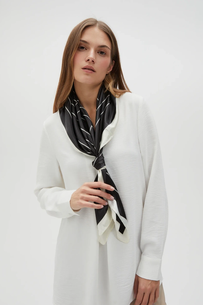 WOMEN'S SCARF L-SZ-4602 BLACK-set