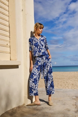 WOMEN'S PANTS L-SP-4621 BLUE-set