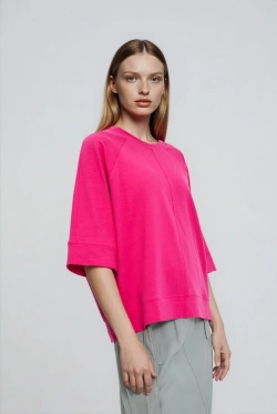 WOMEN'S SWEATSHIRT L-BL-4903 FUCHSIA