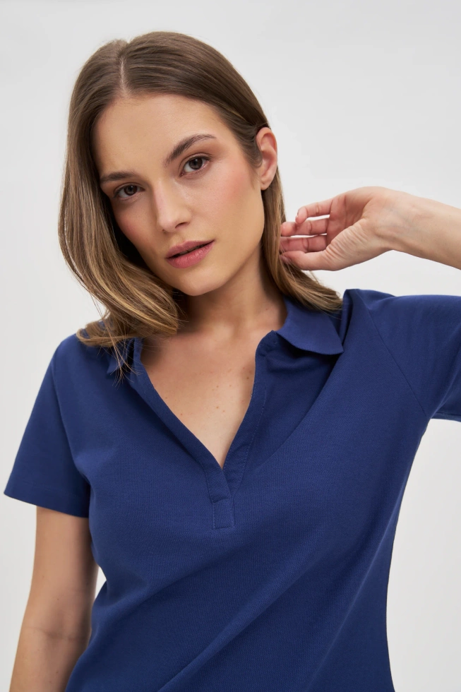 WOMEN'S TSHIRT L-TS-4701 D.BLUE
