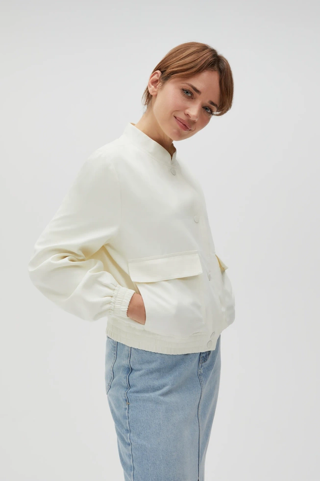 WOMEN'S JACKETS L-KU-4600 OFF WHITE