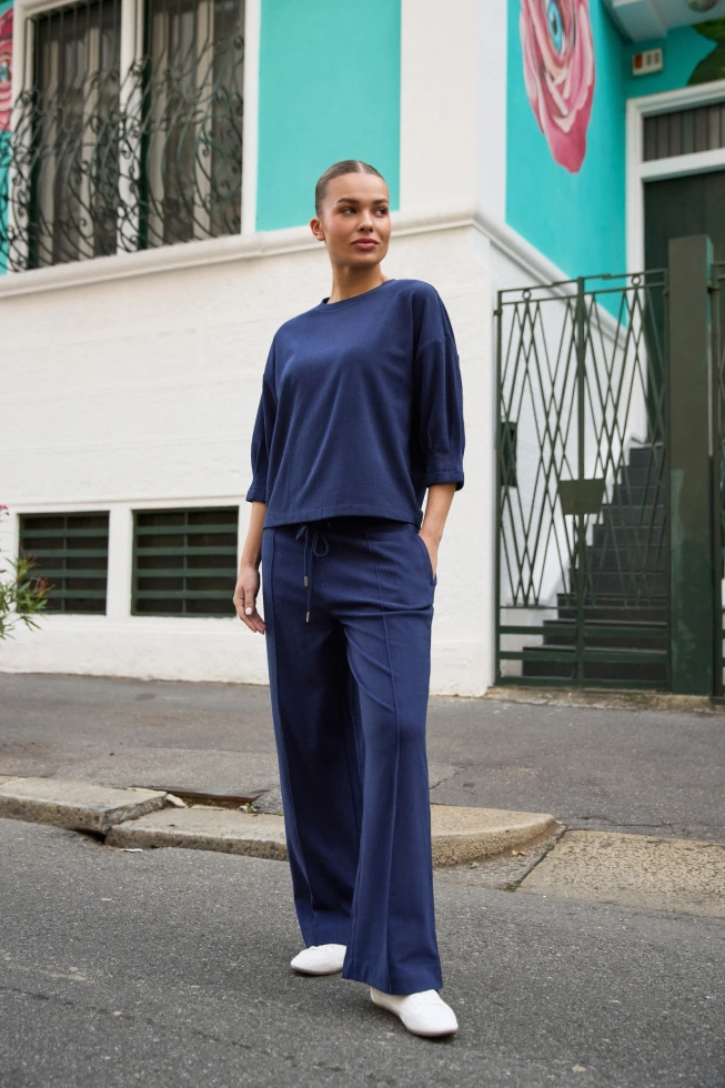 WOMEN'S SWEATSHIRT L-BL-4900 NAVY-set