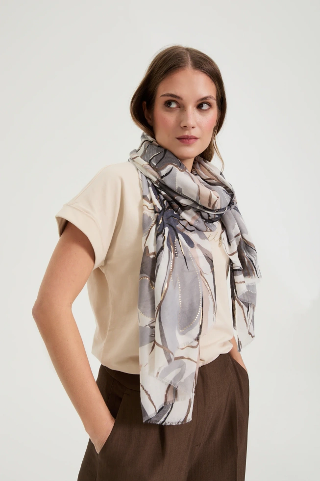 WOMEN'S SCARF L-SZ-4932 GREY