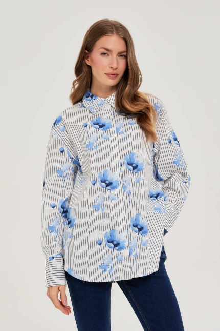 KOSZULA DAMSKA Z-KO-4810 WHITE_BLUE