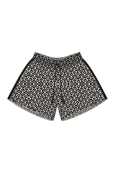 SZORTY DAMSKIE L-SH-4903 BLACK_L.BEIGE