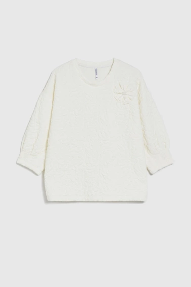 WOMEN'S SWEATSHIRT L-BL-4912 OFF WHITE