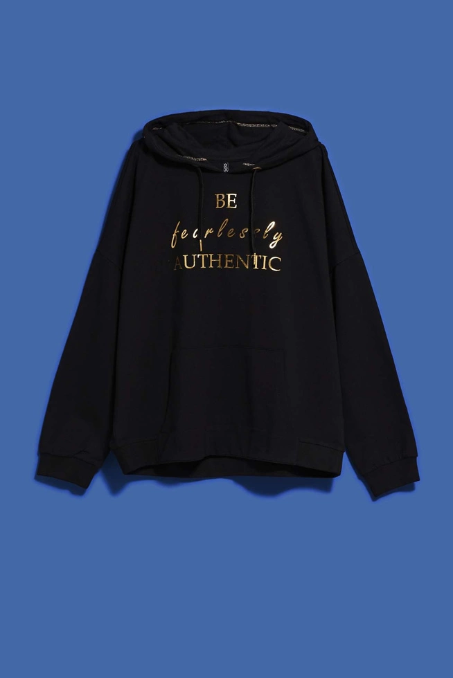 LADIES SWEATSHIRT L-BL-4008 BLACK