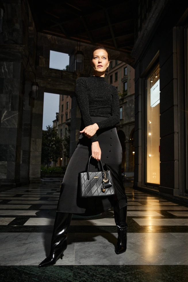 SPÓDNICA DAMSKA Z-SC-4809 BLACK-pakiet