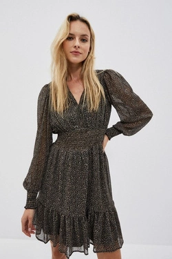 Dress with a print and a frill