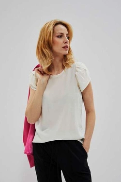 Shirt blouse with puffs