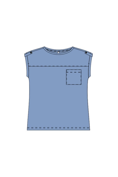 WOMEN'S TSHIRT L-TS-4706 L.BLUE