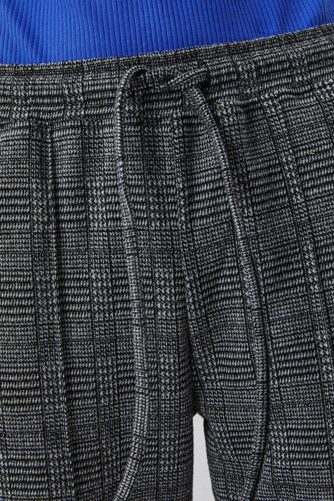 Dzianinowe spodnie z wiązaniem Z-SP-3603 BLACK