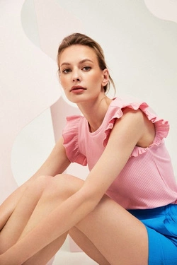 LADIES TOP L-TS-4071 L.PINK