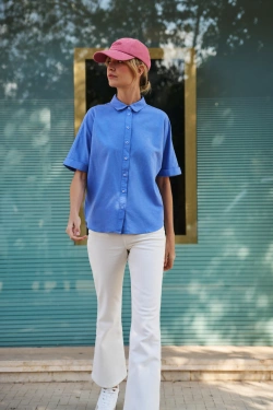 WOMEN'S SHIRT L-KO-4643 L.BLUE MEL-set