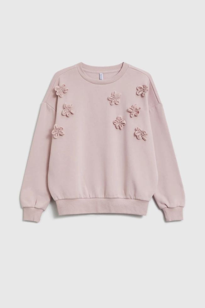 WOMEN'S SWEATSHIRT L-BL-4915 DUSTY PINK-set