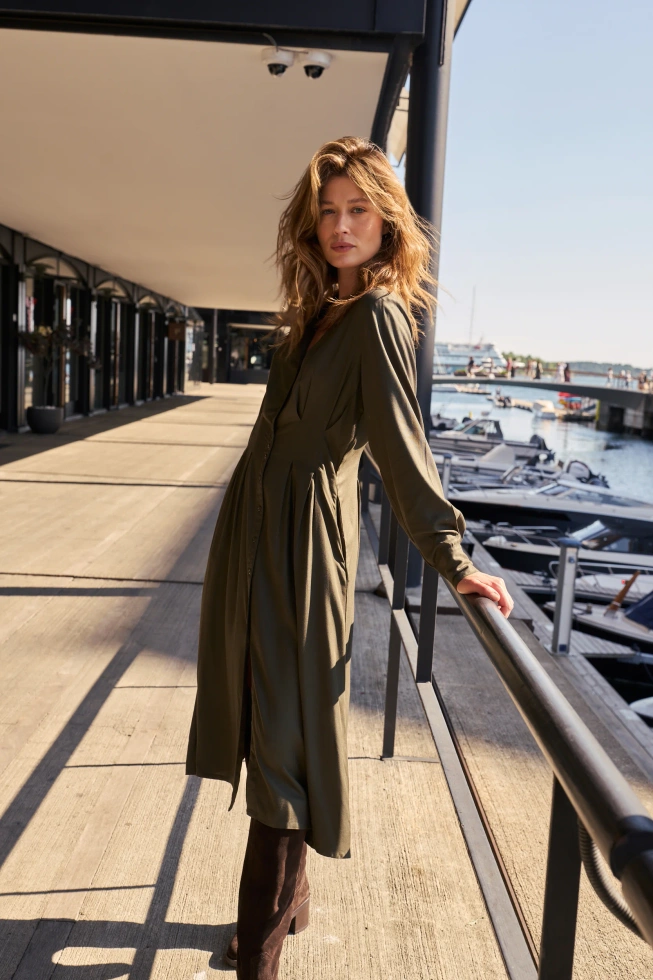 WOMEN'S DRESS Z-SU-4812 D.OLIVE