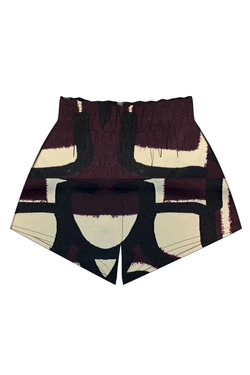 WOMEN'S SHORTS L-SH-4914 BURGUNDY