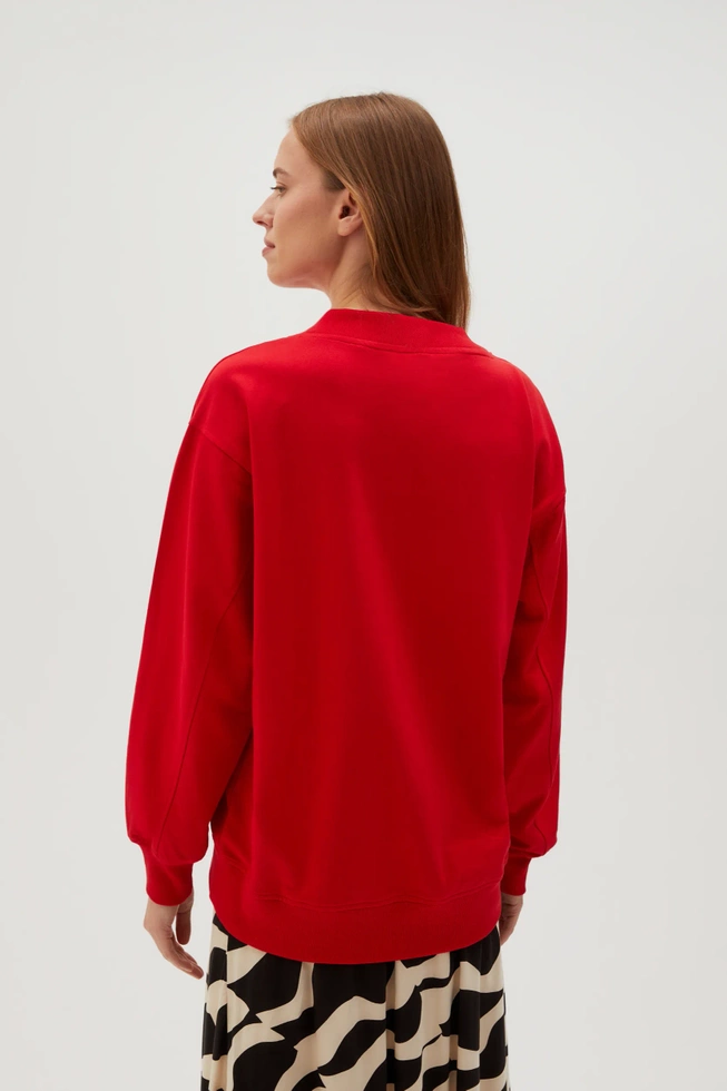 WOMEN'S SWEATSHIRT L-BL-4608 RED