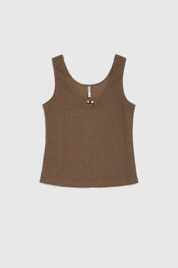 WOMEN'S TOP L-TS-5026 BROWN-set