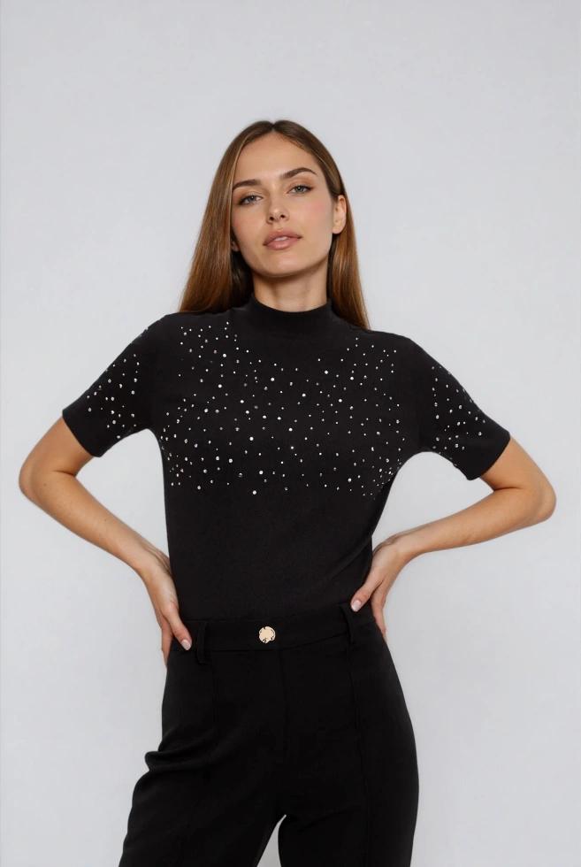 WOMEN'S TSHIRT L-TS-4902 BLACK