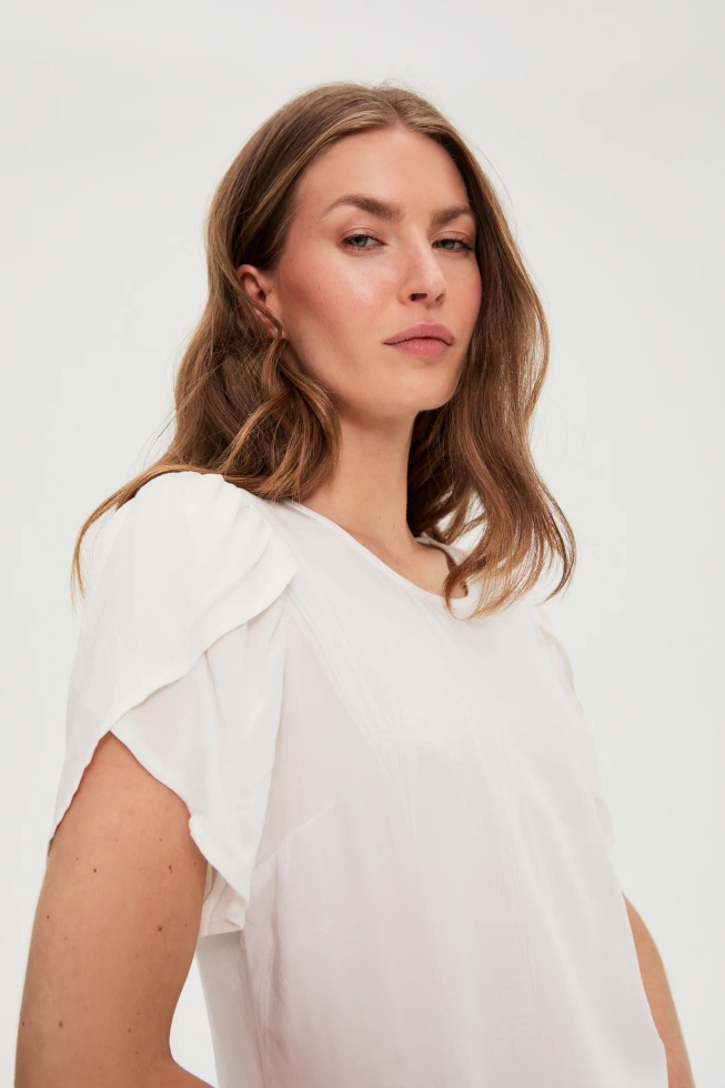 WOMEN'S SHIRT L-KO-4916 OFF WHITE