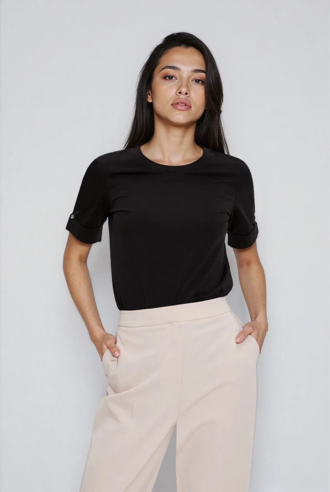 WOMEN'S TSHIRT L-TS-4910 BLACK