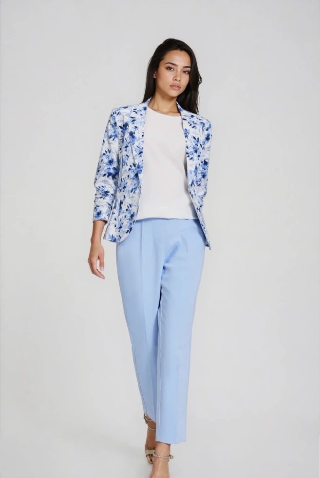 WOMEN'S BLAZER L-MR-4915 L.BLUE