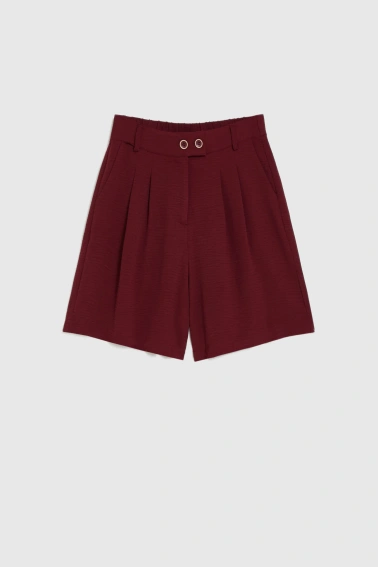 WOMEN'S SHORTS L-SH-4913 BURGUNDY-set