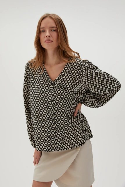 KOSZULA DAMSKA L-KO-4607 BLACK