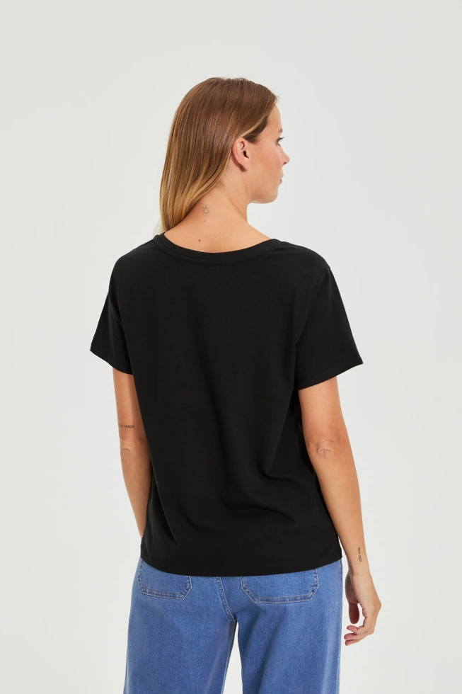 WOMEN'S TSHIRT L-TS-4921 BLACK