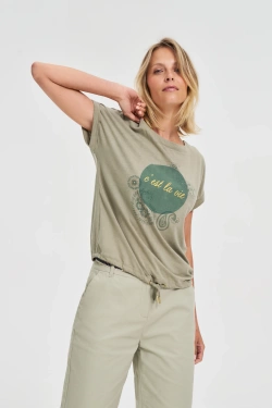 WOMEN'S TSHIRT L-TS-4636 OLIVE-set