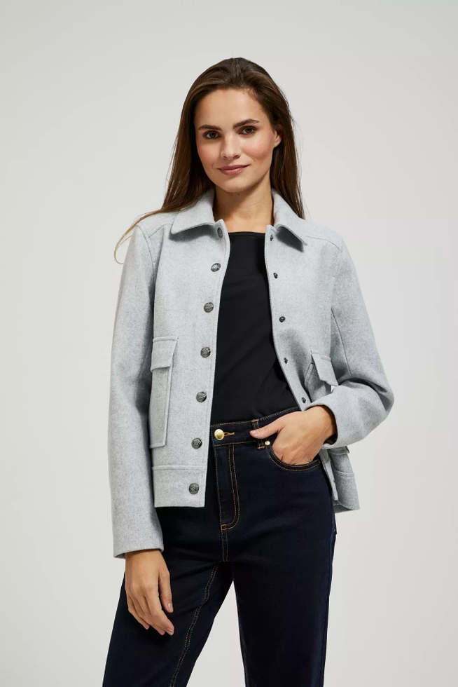 KURTKA DAMSKA L-KU-4302 GREY-pakiet