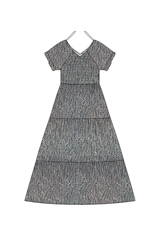 WOMEN'S DRESS L-SU-4956 BROWN-set