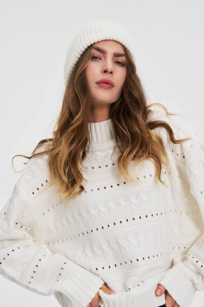 SWETER DAMSKI Z-SW-4834 OFF WHITE
