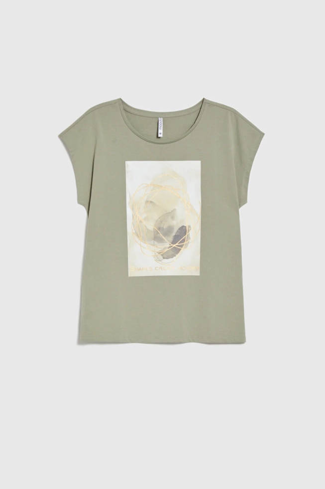 WOMEN'S T-SHIRT L-TS-4742 OLIVE