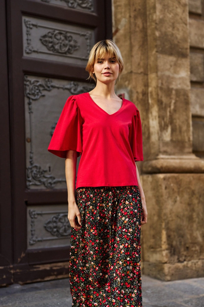 WOMEN'S TSHIRT L-TS-4705 RED-set