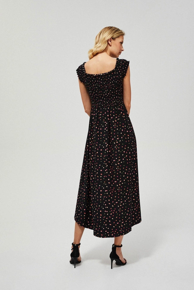 Knitted dress with polka dots