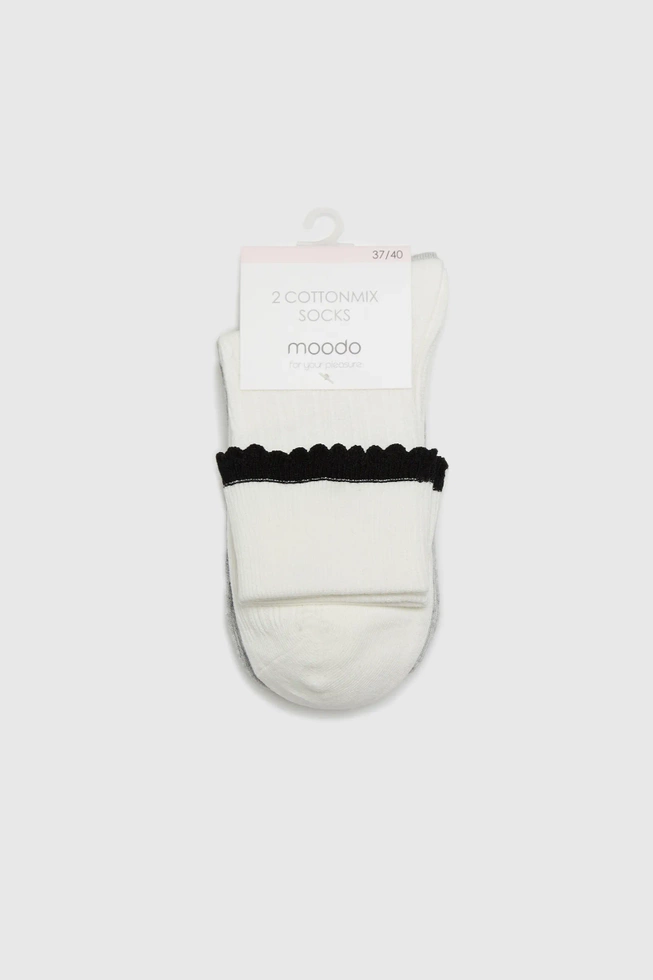 WOMEN'S SOCKS Z-SK-4508 OFF WHITE-set