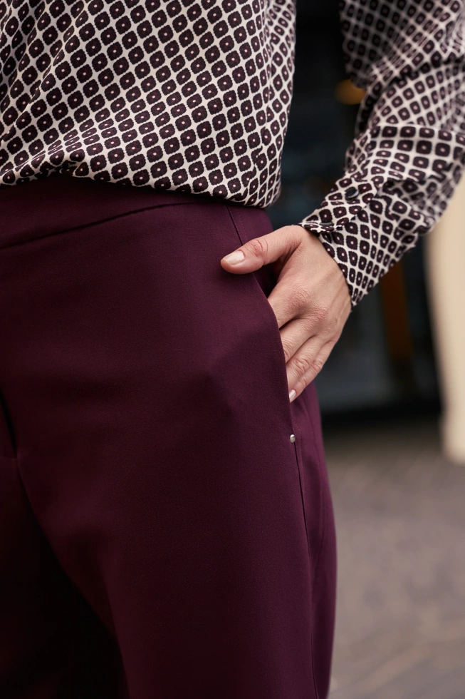 WOMEN'S PANTS Z-SP-4821 BURGUNDY
