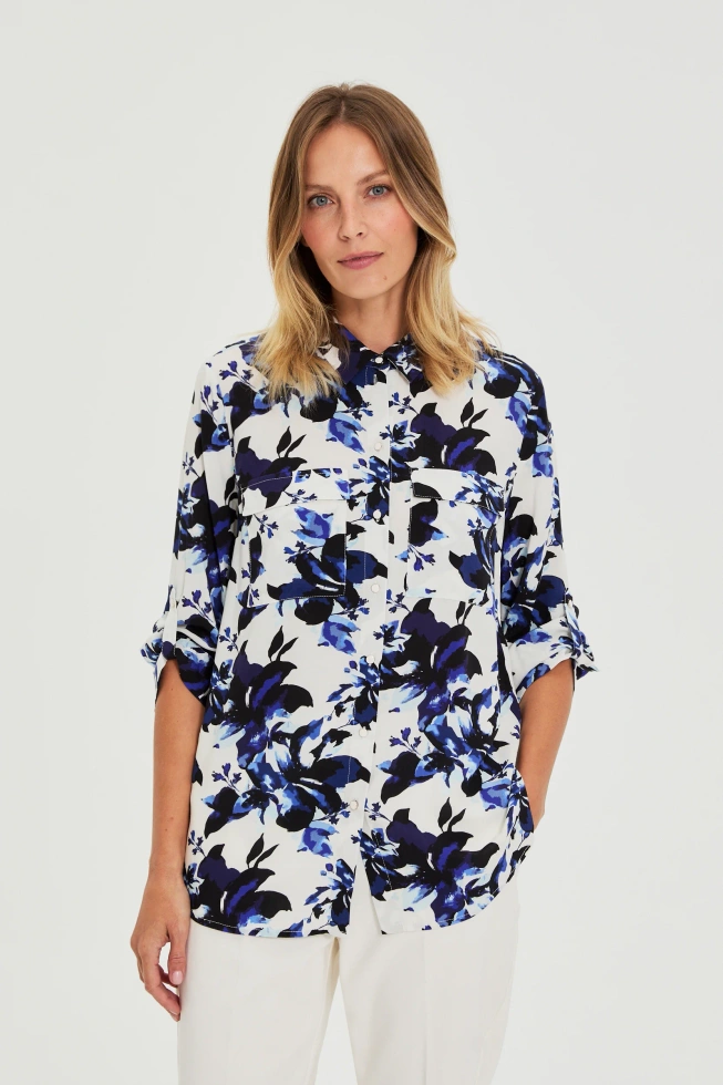 WOMEN'S SHIRT L-KO-4910 NAVY