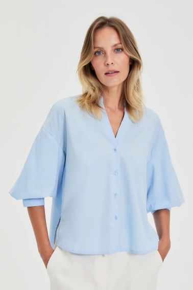 WOMEN'S SHIRT L-KO-4908 L.BLUE