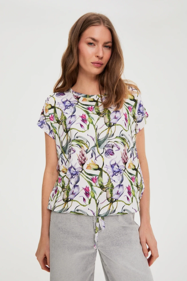 WOMEN'S TSHIRT L-TS-4937 CREAM