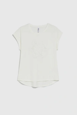 WOMEN'S TSHIRT L-TS-4976 OFF WHITE