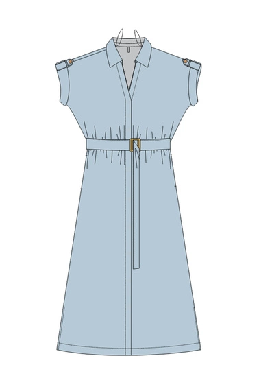 SUKIENKA DAMSKA L-SU-4927 L.BLUE-pakiet