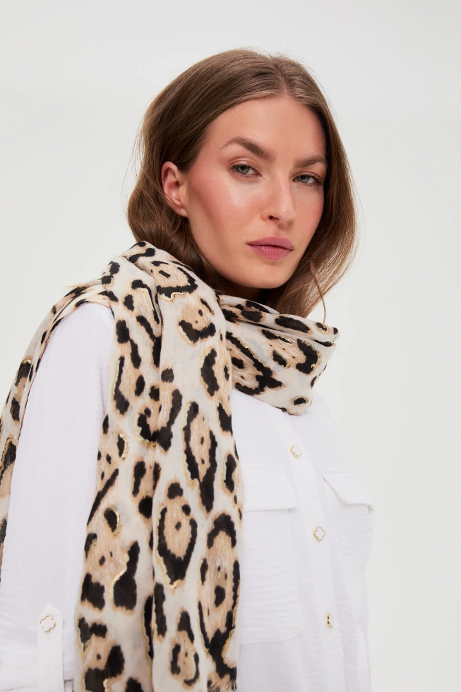 WOMEN'S SCARF L-SZ-4929 BEIGE